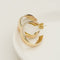 Boucles d'oreilles Créoles tricolores en or 14 carats (585) 58 Facettes 3149