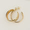 Boucles d'oreilles Créoles tricolores en or 14 carats 58 Facettes 3149