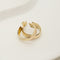 Boucles d'oreilles Créoles tricolores en or 14 carats (585) 58 Facettes 3149