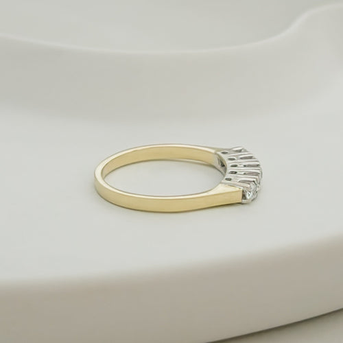 Bague Bague demi-memory en or jaune 14K et diamants 58 Facettes 3140