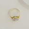 Bague 54 Bague Art déco en or jaune 14 K et diamants 58 Facettes 3143