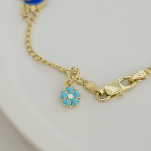 Bracelet Bracelet poissons en or jaune 14K avec pendentifs émaillés 58 Facettes 3138