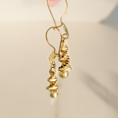 Boucles d'oreilles Boucles d'oreilles pendantes vintage en or 18 carats 58 Facettes 3153