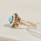 Bague 55 Bague antique - Biedermeier en or jaune 14K avec turquoises et diamants 58 Facettes 3230-7