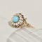Bague 55 Bague antique - Biedermeier en or jaune 14K avec turquoises et diamants 58 Facettes 3230-7