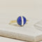 Bague 55 Bague vintage en or jaune 14K, lapis-lazuli et diamants 58 Facettes 2372