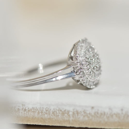 Bague Bague en or blanc 14K avec 85 diamants 1,70 ct 58 Facettes 3230-2