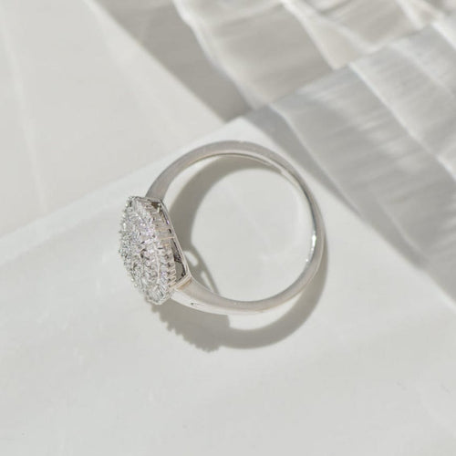 Bague Bague en or blanc 14K avec 85 diamants 1,70 ct 58 Facettes 3230-2