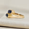 Bague 55 Cartier Toi et Moi - Bague vintage en or jaune 750 et deux saphirs 58 Facettes