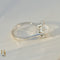 Bague 54 Bague vintage en or blanc 14 carats avec perle Mabe et diamants 58 Facettes