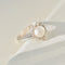 Bague 54 Bague vintage en or blanc 14 carats avec perle mabé et diamants 58 Facettes
