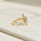 Bague 56 Bague en or jaune 18 carats avec topaze, pierres fines et diamants 58 Facettes 2654