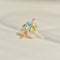 Bague 56 Bague en or jaune 18 carats avec topaze, pierres fines et diamants 58 Facettes 2654