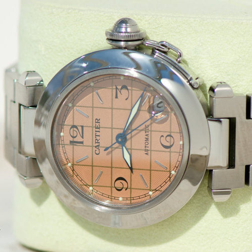 Montre Cartier Pasha - Montre en acier, réf. 2324, calibre 049 58 Facettes 3092
