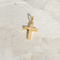 Pendentif Pendentif croix vintage en or jaune 18 carats, diamanté 58 Facettes 3229-29