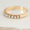 Bague 55 Demi-alliance - Bague en or jaune 14 K avec 0,50 ct diamants 58 Facettes