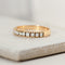 Bague 55 Demi-alliance - Bague en or jaune 14 K avec 0,50 ct diamants 58 Facettes