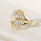Bague 58 Bague Art nouveau en or jaune et blanc 585 avec perle et diamants 58 Facettes