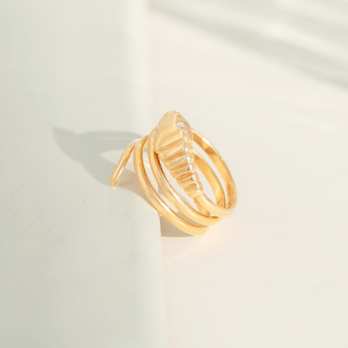Bague 53 Bague serpent vintage en or jaune 18 carats avec diamants 58 Facettes