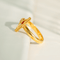 Bague 56 Bague vintage motif crucifix en or jaune 18 carats (750) 58 Facettes