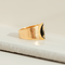 Bague 56 Bague vintage - Motif palmier en or jaune 18 carats et émail noir 58 Facettes