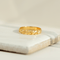 Bague 54.5 Bague vintage en or jaune 14 carats gravée, vers 1950 58 Facettes