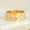 Bague 50 Bague anneau vintage en or jaune 14 carats avec diamants 58 Facettes