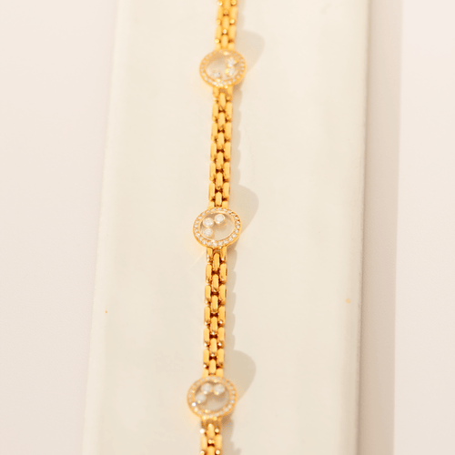Bracelet Chopard Happy Diamonds - Bracelet en or jaune 18 carats et diamants 58 Facettes 3282