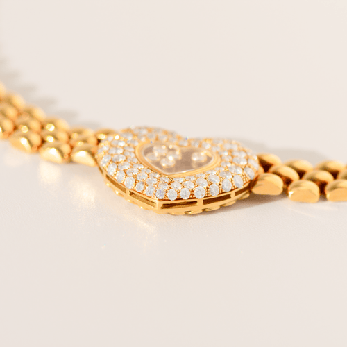 Collier Chopard Happy Diamonds - Collier en or jaune 18 carats et diamants 2,79 ct 58 Facettes 3295