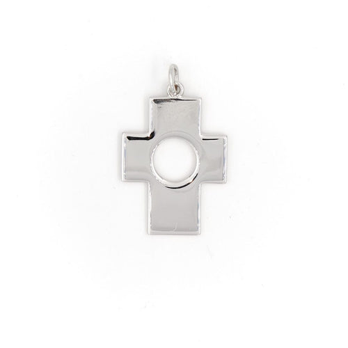 Pendentif Pendentif croix en or blanc 18 carats 58 Facettes 2025671CN