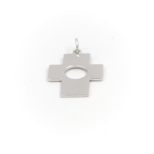 Pendentif Pendentif croix en or blanc 18 carats 58 Facettes 2025671CN