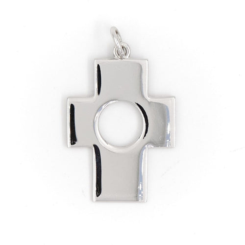 Pendentif Pendentif croix en or blanc 18 carats 58 Facettes 2025671CN