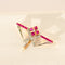 Broche Brosche ancienne en or jaune 750 avec rubis, diamants et perle 58 Facettes