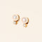 Boucles d'oreilles Boucles d’oreilles puces en or jaune 14 carats avec perles et diamants 58 Facettes
