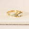 Bague 59 Bague vintage - Trilogie de diamants en or jaune 14 carats 58 Facettes