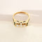 Bague 59 Bague vintage - Trilogie de diamants en or jaune 14 carats 58 Facettes
