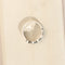 Bague 54 Bague en or blanc 14 carats à motif floral et diamants, taille 54 58 Facettes