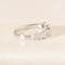 Bague 54 Bague en or blanc 14 carats à motif floral et diamants, taille 54 58 Facettes