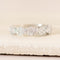 Bague 54 Bague en or blanc 14 carats à motif floral et diamants, taille 54 58 Facettes