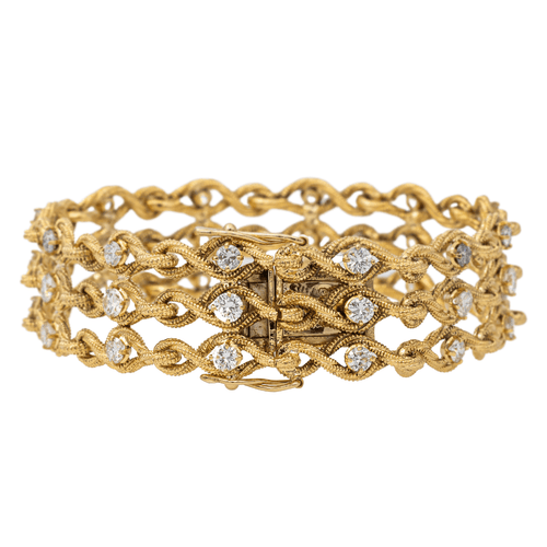 Bracelet Bracelet en or jaune 18 carats serti de diamants 58 Facettes 2041067CN