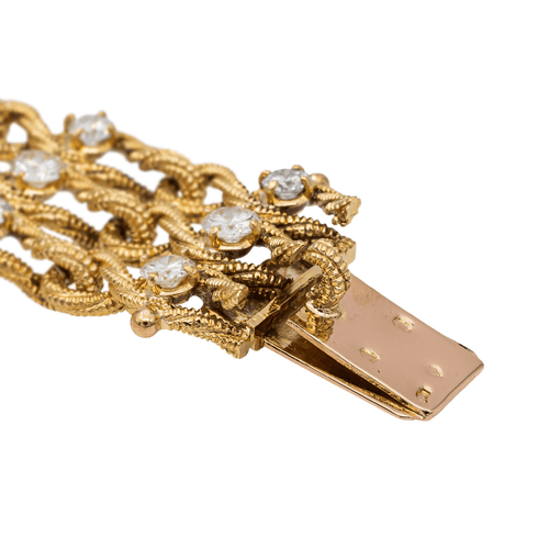 Bracelet Bracelet en or jaune 18 carats serti de diamants 58 Facettes 2041067CN