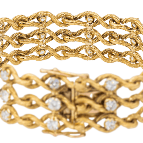 Bracelet Bracelet en or jaune 18 carats serti de diamants 58 Facettes 2041067CN