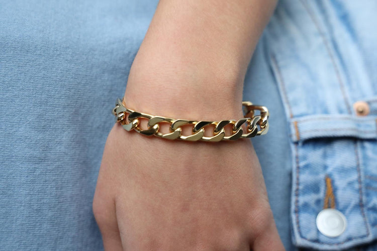 Bracelet Bracelet gourmette en or jaune 18 carats 58 Facettes 2041068CN