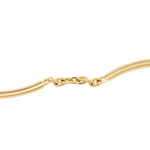 Bracelet Bracelet en or jaune 18 carats, maille forçat alternée 58 Facettes 2041077CN