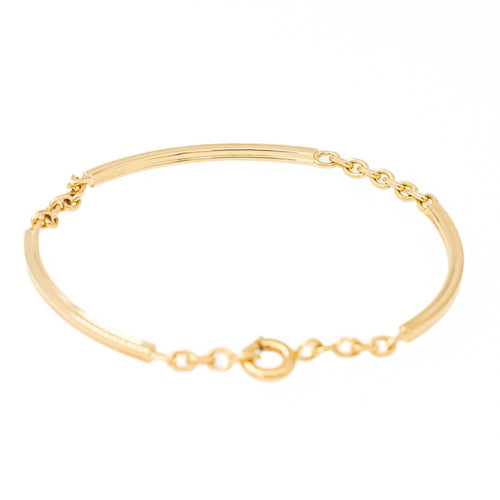 Bracelet Bracelet en or jaune 18 carats, maille forçat alternée 58 Facettes 2041077CN