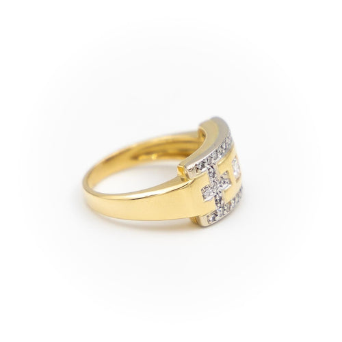 Bague 53 Bague Or jaune, Or blanc Diamant 58 Facettes 2052067CN