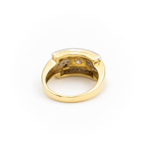 Bague 53 Bague en or jaune et or blanc 18 carats avec diamants 58 Facettes 2052067CN