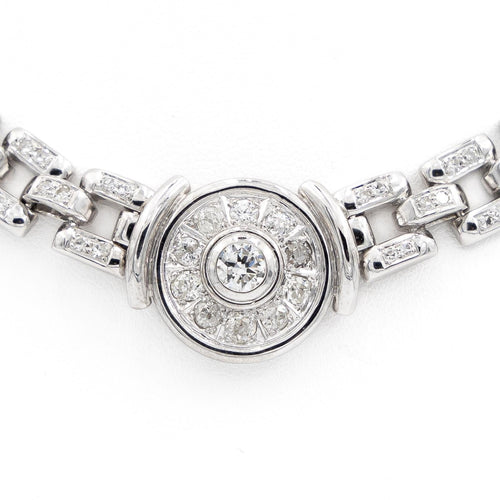 Collier Collier Grain de riz Or blanc Diamant 58 Facettes 2052872CN