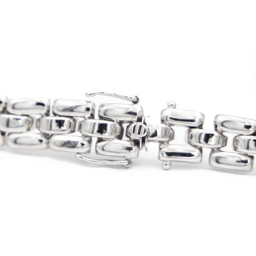 Collier Collier Grain de riz Or blanc Diamant 58 Facettes 2052872CN