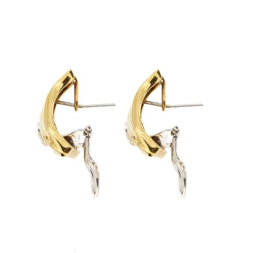 Boucles d'oreilles Damiani - Boucles d’oreilles clous en or jaune et diamants 58 Facettes 20545
